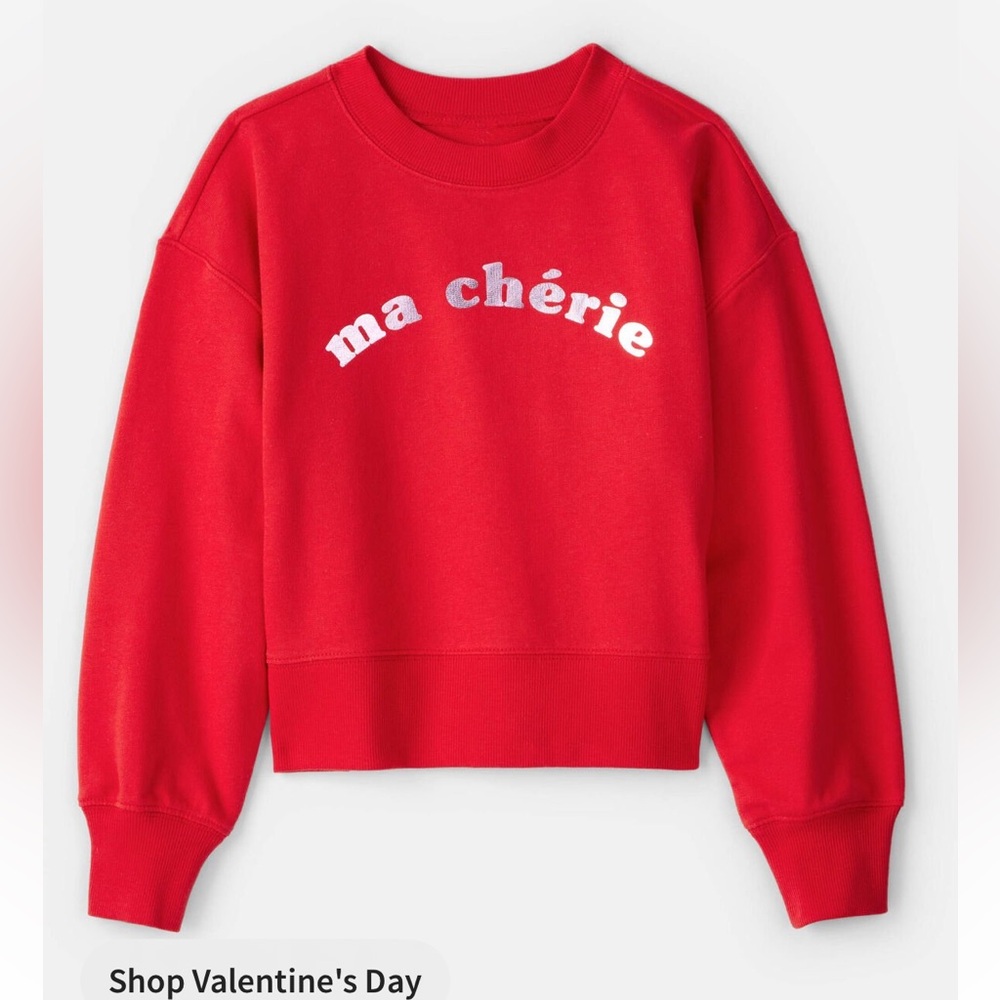 NWT Carters Girls Ma Chérie French Terry Long Sleeve Top